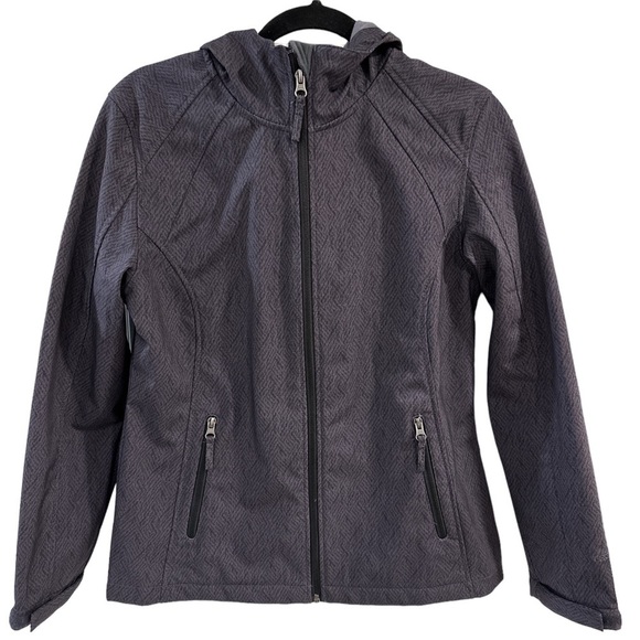 Free Tech Soft Shell Hooded Windbreaker Dark Gray Size 8-10. Very Good Condition - Picture 1 of 3